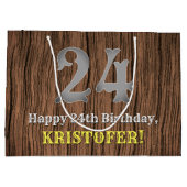 24. Geburtstag: Inspirierter Country Western Look, Große Geschenktüte (Rückseite)