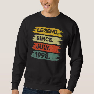 24. Geburtstag Retro Vintag Legend Seit Juli 1998 Sweatshirt