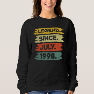 24. Geburtstag Retro Vintag Legend Seit Juli 1998 Sweatshirt