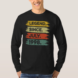 24. Geburtstag Retro Vintag Legend Seit Juli 1998 T-Shirt