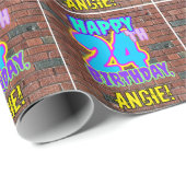 24. Geburtstag: Spaß, Urban Graffiti Inspiriert Lo Geschenkpapier (Rolleneckpunkt)