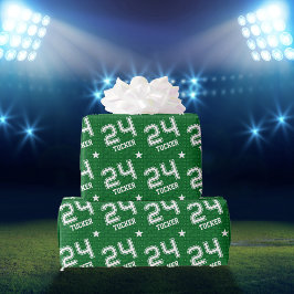 24. Geburtstag Tucker Individuelle Name Typografie Geschenkpapier