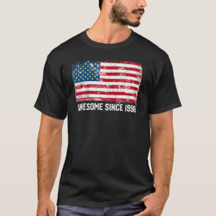 24. Geburtstag Vintage US-Flagge Phantastisch seit T-Shirt