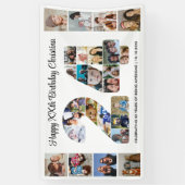 24. Geburtstagsfeier Nummer 24 Fotocollage Banner (Vertikal)