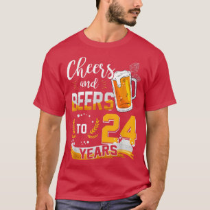 24. Geburtstagsjubiläum und Bier bis 24 Jahre Gebo T-Shirt