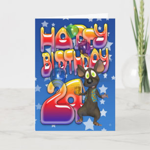 24. Geburtstagskarte, Happy Birthday Karte