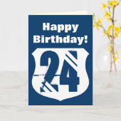 24. Geburtstagskarte Karte (Gelbe Blume)