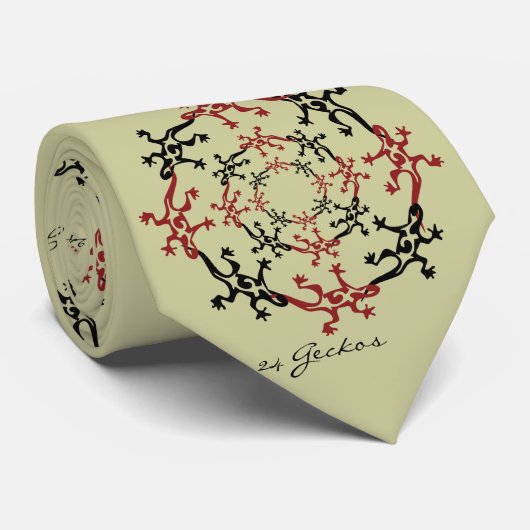24 Geckos Krawatte (Gerollt)