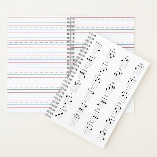 24 Gemeinsame Ukulele-Akkorde-Übersicht - Uke Chea Notizblock (Innen)