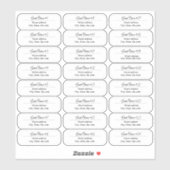 24 Guest Names Clear Return Address Custom Labels (Blatt)