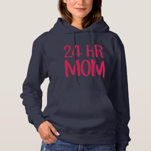 24 h Mama Hoodie (Vorderseite)
