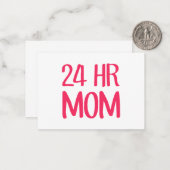 24 h Mama Mitteilungskarte (Vorderseite/Rückseite Beispiel)