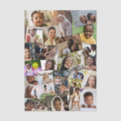 24 Haphazardly Overlapping Photos Collage Template Seidenpapier (Vorderseite)