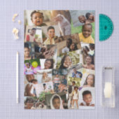 24 Haphazardly Overlapping Photos Collage Template Seidenpapier (Handwerk)