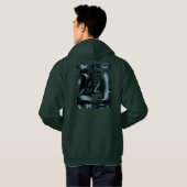 "24 harte Linien" Unterschrift Hoodie - Dunkler Wa (Schwarz voll)