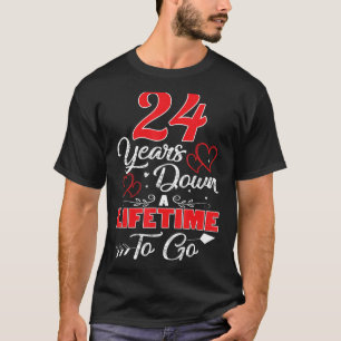 24. Hochzeitstag 24 Jahre im Leben T-Shirt