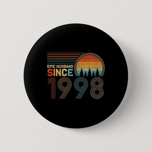 24. Hochzeitstag für Him Epic Husband Sinc Button (Vorderseite)