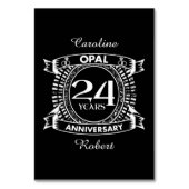 24. Hochzeitstag opal Tischnummer (Vorderseite)