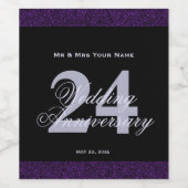 24. Hochzeitstag Sonderweinetikett Weinetikett (Einzelnes Label)