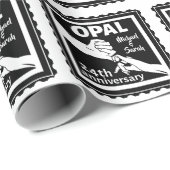 24. Hochzeitstag traditionelles Opal Geschenkpapier (Rolleneckpunkt)