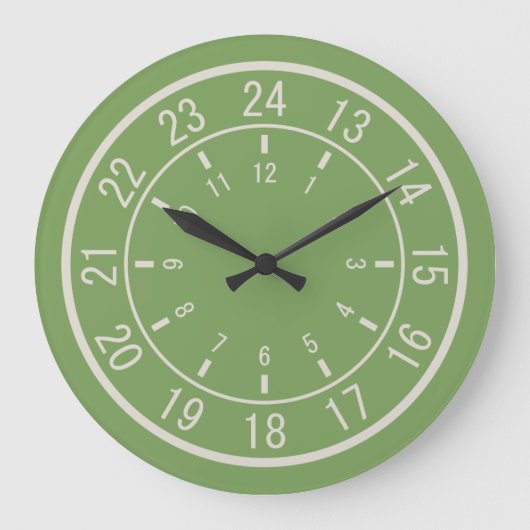 24-HOUR CUSTOM wall clocks Große Wanduhr (Vorderseite)