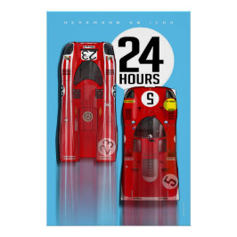 24 Hours 1970 Herrmann vs Ickx Poster