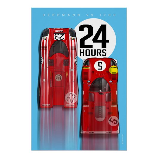 24 Hours 1970 Herrmann vs Ickx Poster (Vorderseite)