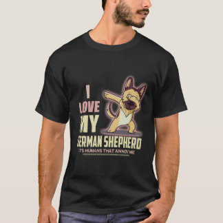 24 Ich liebe meinen deutschen Schäferhund, es sind T-Shirt