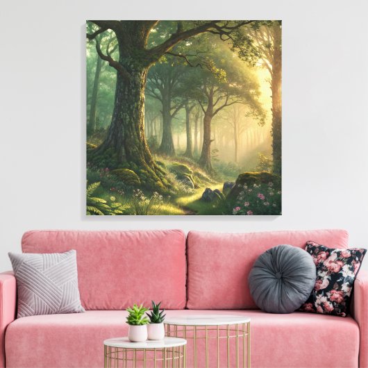 24 Inch Square Custom Canvas Photo Wall Art Leinwanddruck (Insitu (Wohnzimmer))