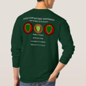 24. Infanterie-Abteilungs-langes Hülsen-T-Shirt T-Shirt (Rückseite)