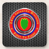 24. Infanterie-Division "First To Fight" Getränkeuntersetzer (Vorderseite)
