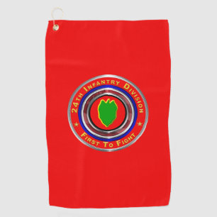 24. Infanterie-Division "First To Fight" Golfhandtuch