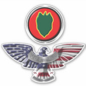 24. Infanterieabteilung Veteran Aufkleber (Vorderseite)