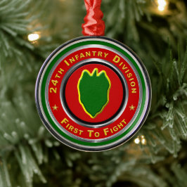 24. Infanterieabteilung Weihnachten Ornament Aus Metall