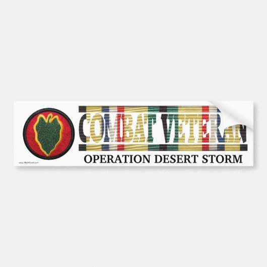 24. Infanteriedivision SWA Combat Veteran Sticker Autoaufkleber (Vorne)