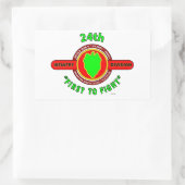 24. INFANTRIEB "ERSTE BIS BEKÄMPFUNG" RECHTECKIGER AUFKLEBER (Tasche)