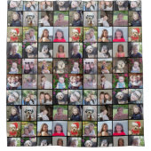 24 Instagram Foto Collage - Fotos überall Duschvorhang (Vorderseite)