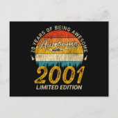 24 Jahre alt 2001 Retro Phantastisch 24. Geburtsta Postkarte (Vorderseite)