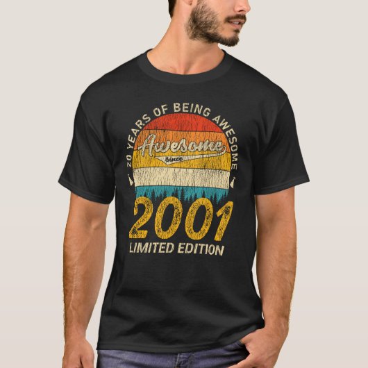 24 Jahre alt 2001 Retro Phantastisch 24. Geburtsta T-Shirt (Vorderseite)