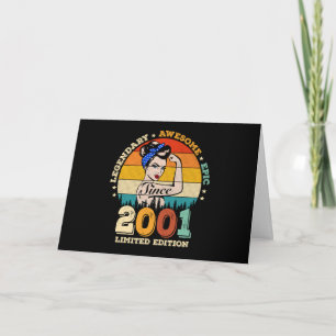 24 Jahre alt 2001 Vintages Geschenk Frauen 24. Geb Karte