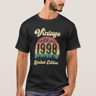 24 Jahre alt Geboren 1998 Vintag 24. Geburtstag Re T-Shirt