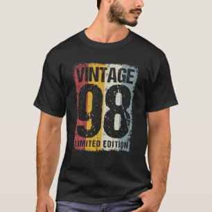 24 Jahre alt Vintag 1998 24. Geburtstagsdekoration T-Shirt