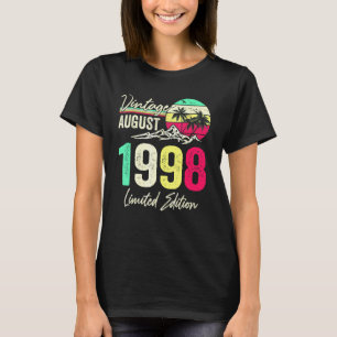 24 Jahre alte Vintage-Ausgabe August 1998 24. Geb T-Shirt