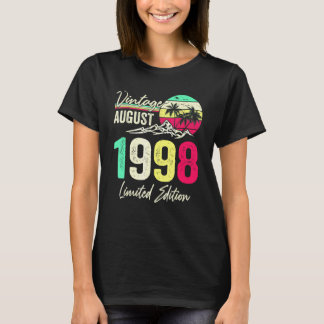 24 Jahre alte Vintage-Ausgabe August 1998 24. Geb T-Shirt