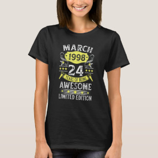 24 Jahre alte Vintage-Tolle seit März 1998 24. T-Shirt