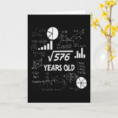 24 Jahre alter Tag Mathematiklehrer 24. Geburtstag Karte (Gelbe Blume)