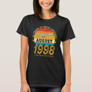 24 Jahre Phantastisch seit August 1998 24. Geburts T-Shirt