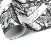 24. Jahrestag bearbeitet Geschenkpapier (Rolleneckpunkt)