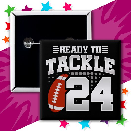 24-jähriges Tackle Football Party 24. Geburtstag Button