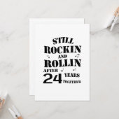 24. Jubiläum - 24-jähriges Jubiläum Karte (Vorderseite/Rückseite Beispiel)